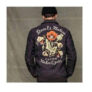 Deus Ex Machina Embroidered Corduroy Jacket Motorcycle Workwear - XS